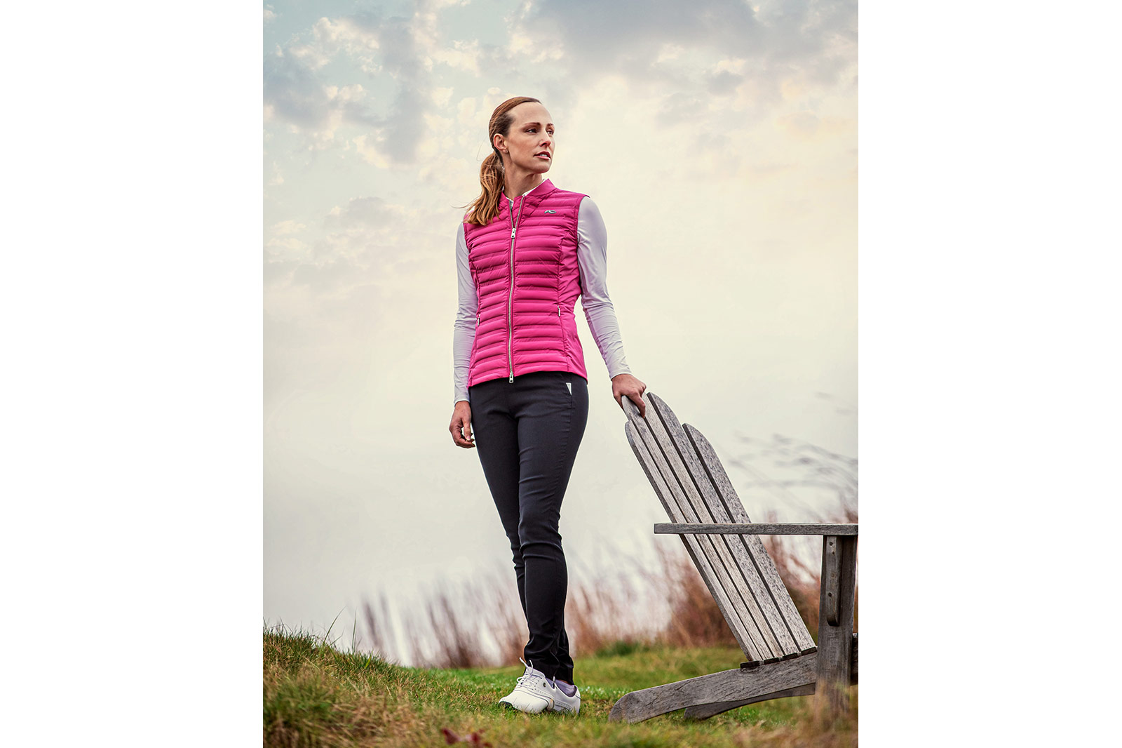 lifestyle photography retouching on of female golfer course - after retouching