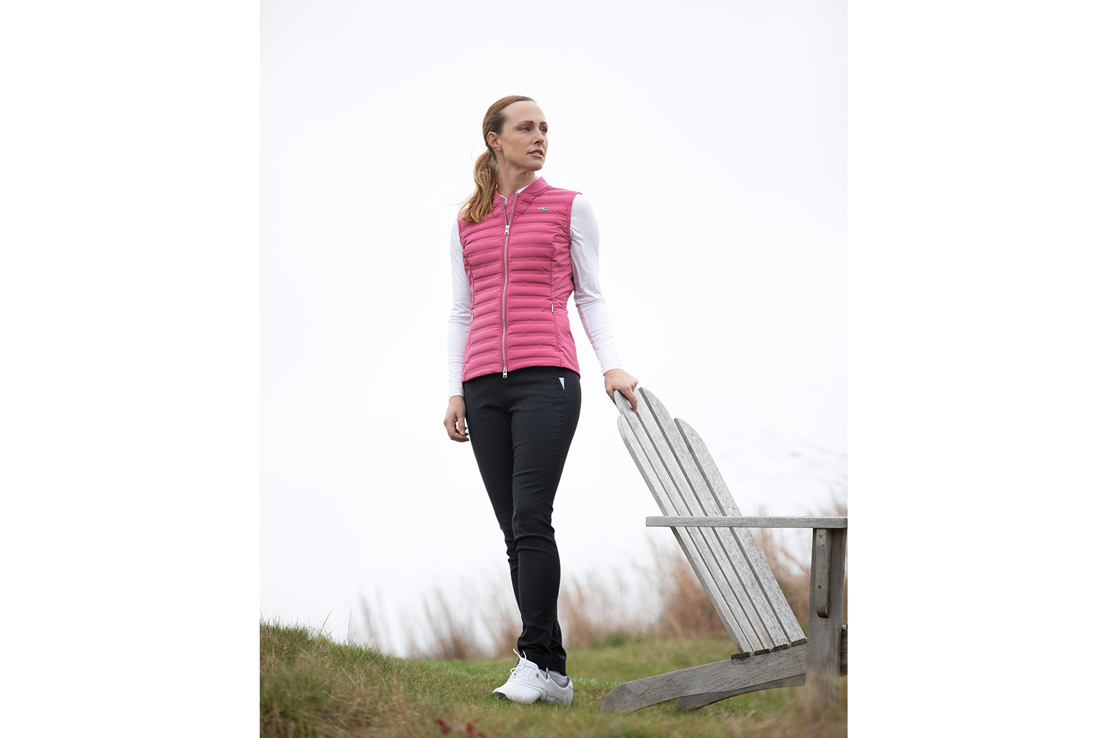lifestyle photography retouching on of female golfer course - before retouching