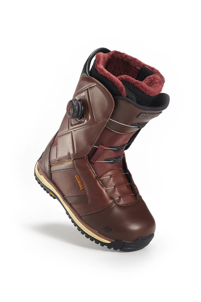 A ski boot on a white background