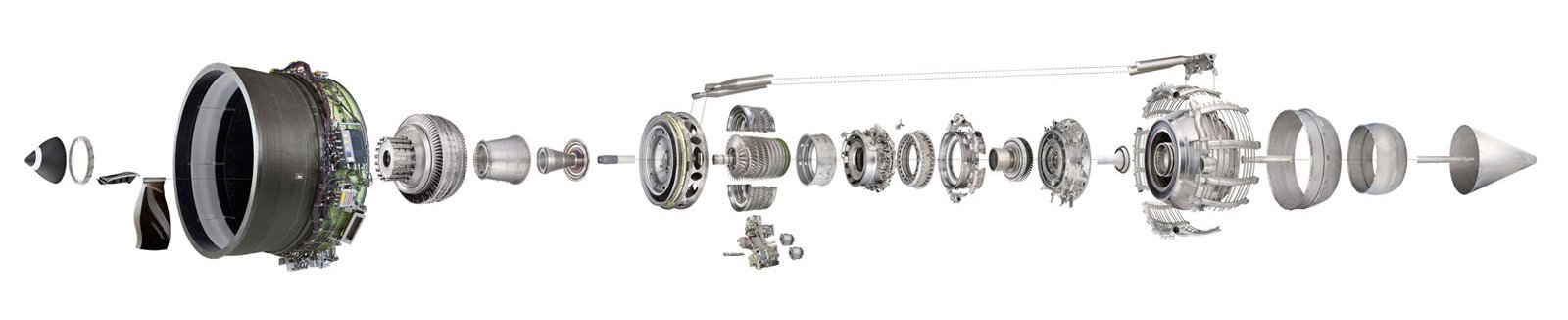 Images of all the parts of turbine exploded